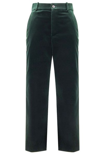 Saint Laurent Mid-Rise Velvet Pants