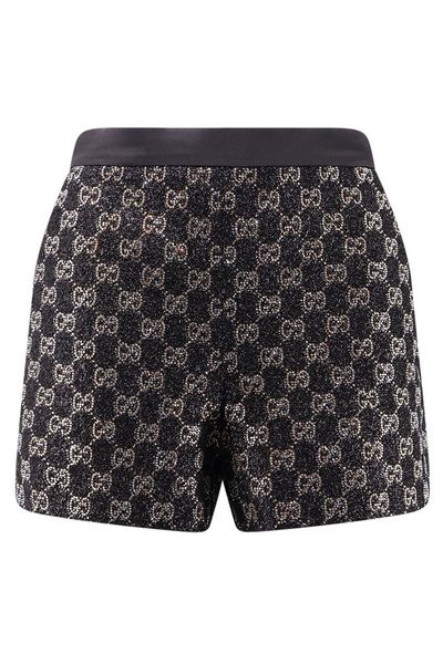 Gucci Embroidered Tweed Lamé Shorts