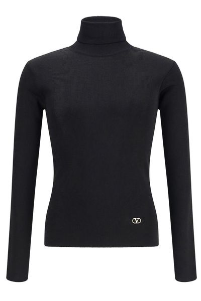 Valentino Turtleneck Ribbed-Knit Jumper