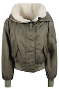 Ermanno Scervino Logo Embroidered Hooded Bomber Jacket