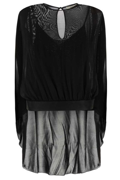 Fendi Crewneck Asymmetric Sleeveless Top
