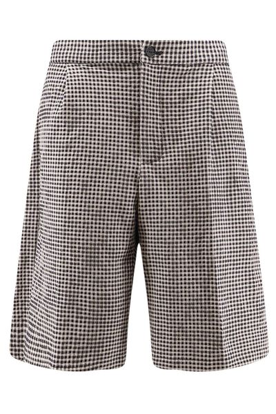 Hevo Torre Wide-Leg Checked Shorts