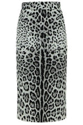 Dolce & Gabbana Leopard Printed Charmeuse Midi Pencil Skirt