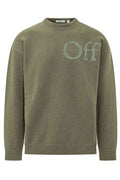 Off-White Bookish Logo Detailed Knitted Jumper
