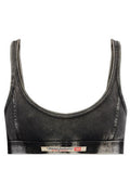Diesel Logo Detailed Denim-Effect Top