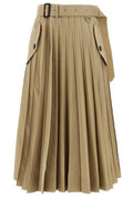 Sacai Belted Pleated Midi Skirt