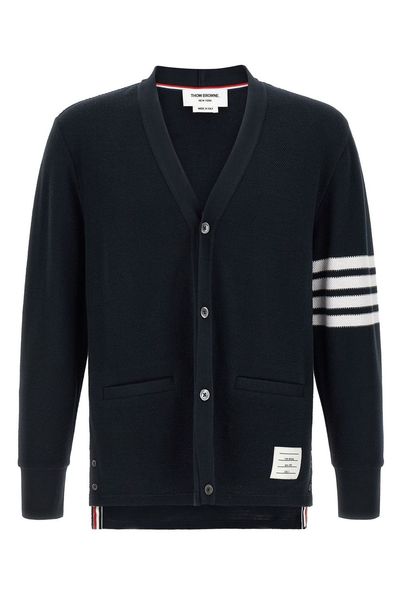 Thom Browne 4 Bar Honeycomb Knit Cardigan