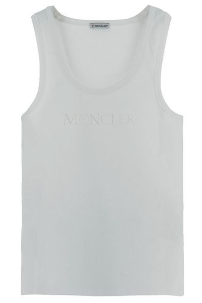 Moncler Logo Embroidered Ribbed Tank Top