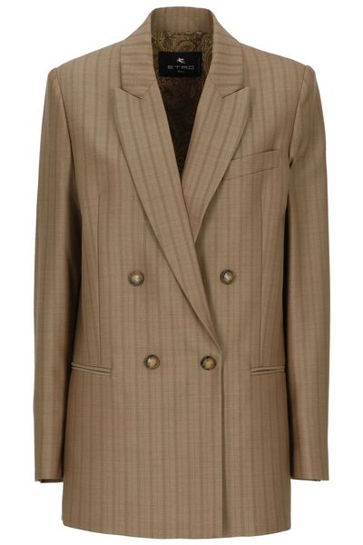 Etro Double-Breasted Jacquard Blazer