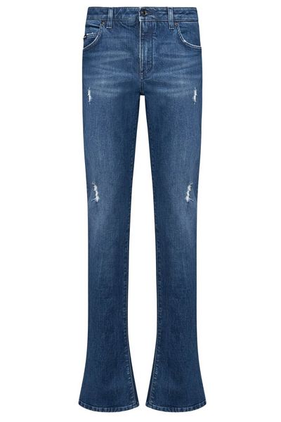 Dolce & Gabbana Mid-Rise Distressed Jeans