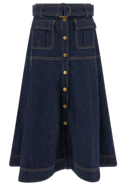 Zimmermann Trailblazer Belted A-Line Skirt