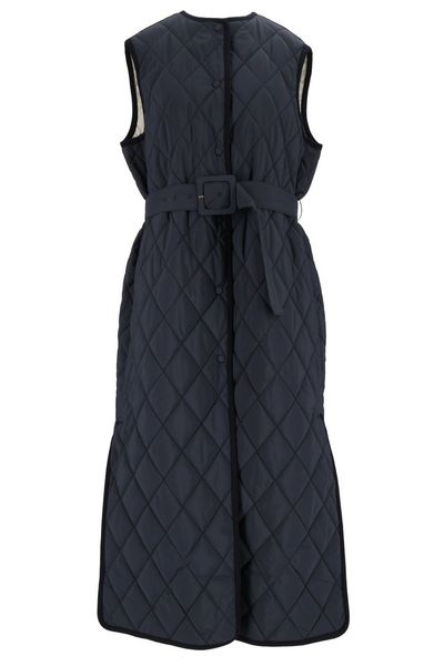Fabiana Filippi Belted Sleeveless Coat