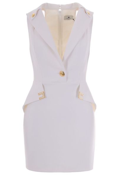 Elisabetta Franchi V-Neck Sleeveless Mini Dress