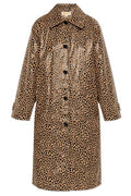 Michael Michael Kors Leopard Printed Mid-Length Coat