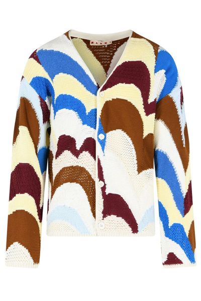 Marni Wavy Knitted Cardigan