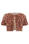 Alina 3D Rose Cropped Jacket