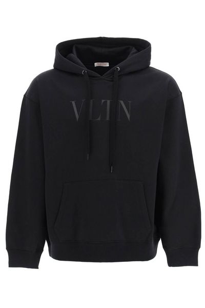 Valentino VLTN Logo Printed Drawstring Hoodie