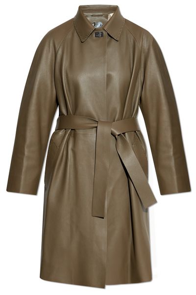 Fendi Leather Overcoat