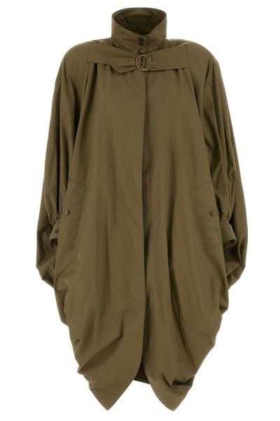 Chloé Oversized High-Neck Cape Coat