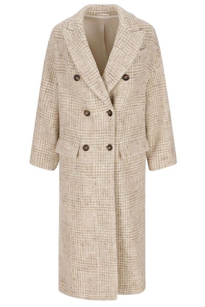 Brunello Cucinelli Double-Breasted Checked Coat