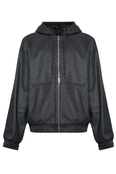 Fendi FF Plaque Zip-Up Hoodie