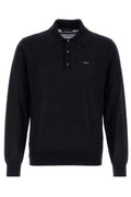 Prada Long-Sleeved Knitted Polo Jumper