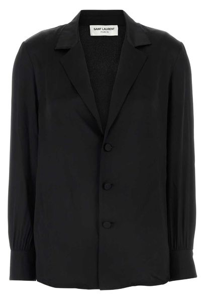 Saint Laurent Buttoned Long-Sleeved Pajama Shirt