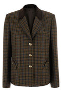 Blazé Milano Amandira Checked Single-Breasted Blazer