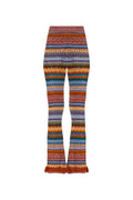 Etro Striped Flared-Leg Knitted Trousers