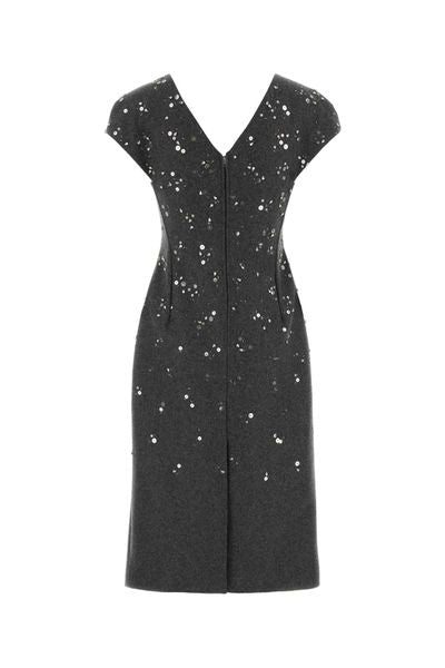 Jil Sander 299 Embellished Felt Dress