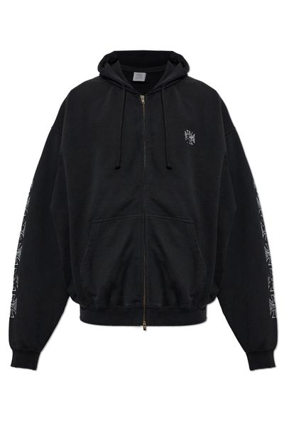 Vetements Graphic Sleeve Zip-Up Hoodie