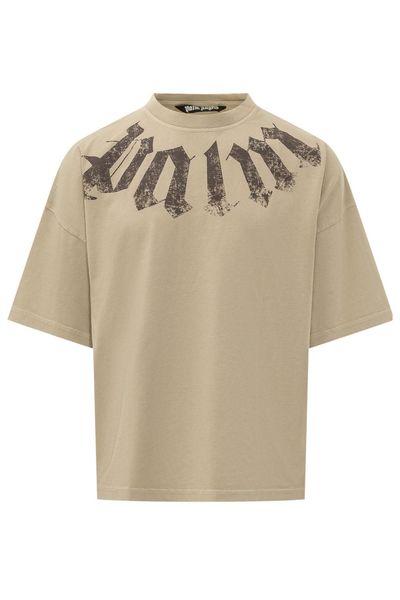 Palm Angels Big Neck Logo Loose Fit T-Shirt