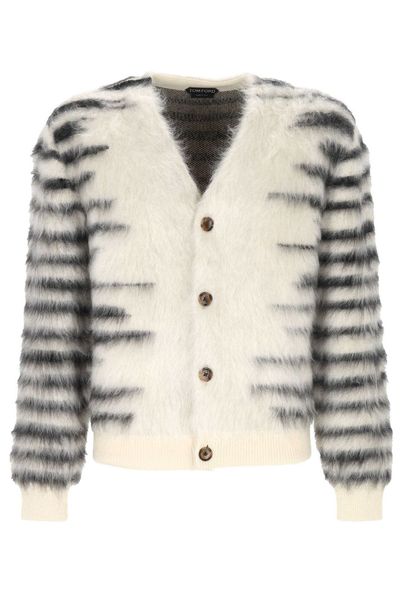 Tom Ford Animal Patterned Brushed Cardigan