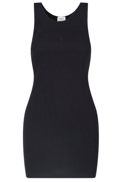 Saint Laurent Ribbed Knitted Dress