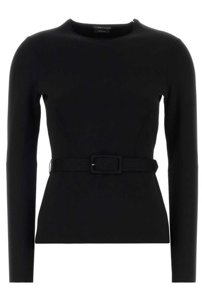 Tom Ford Long Sleeve Fitted Crewneck Pullover