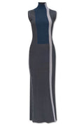 Fendi Ribbed-Knit Sleeveless Dress