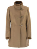 Fay Virginia Velvet-Trimmed Coat