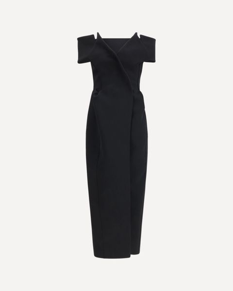 Khaite Gene Asymmetric Peplum Dress