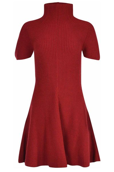 Magda Butrym Ribbed High-Neck Knitted Dress