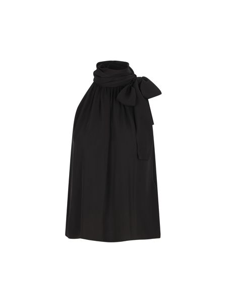 Valentino Bow Detailed Sleeveless Top