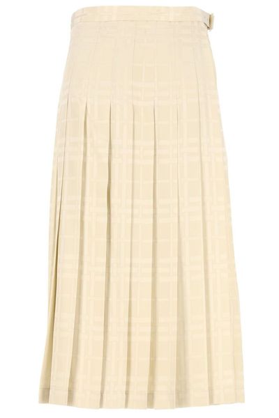 Burberry Annalie Pleated Check Skirt