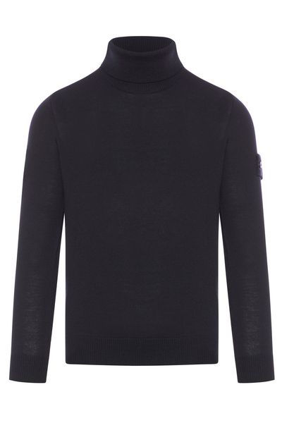 Stone Island Logo Patch Roll-Neck Jumper