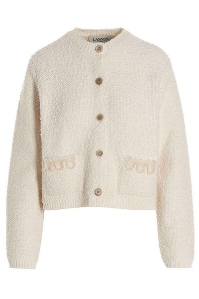 Lanvin Embellished Button-Up Cardigan