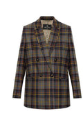 Etro Checked Double-Breasted Blazer