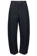 Self-Portrait Logo Patch Barrel-Leg Jeans