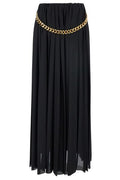 Balenciaga Chunky Chain Pleated Maxi Skirt