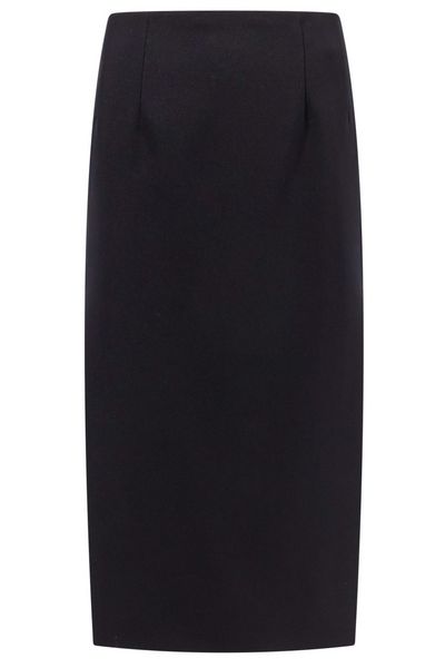 Valentino Grisaille Striaght Hem Midi Skirt