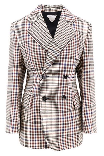 Bottega Veneta Double-Breasted Checked Jacket
