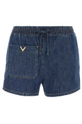 Valentino VGold Drawstring Denim Shorts