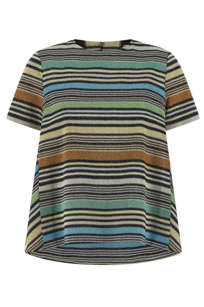 Missoni Lamé Stripe Open-Back T-Shirt